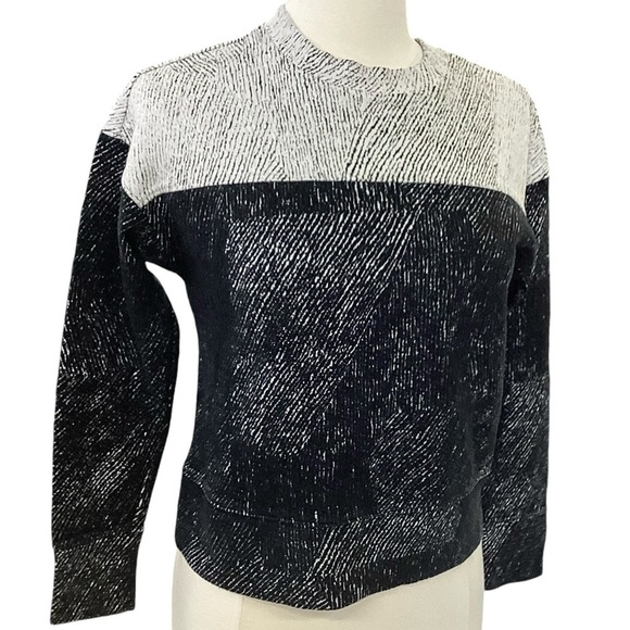 Banana Republic Color Block Jacquard Sweatshirt Long Sleeve Crew Neck Size XS - Picture 4 of 16